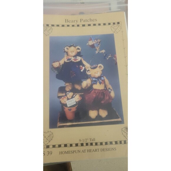 37 Different - Craft Book Gamille A French County Bear, Beary Patches Homespun - Picture 3 of 6